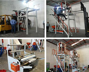 Install film blowing machine